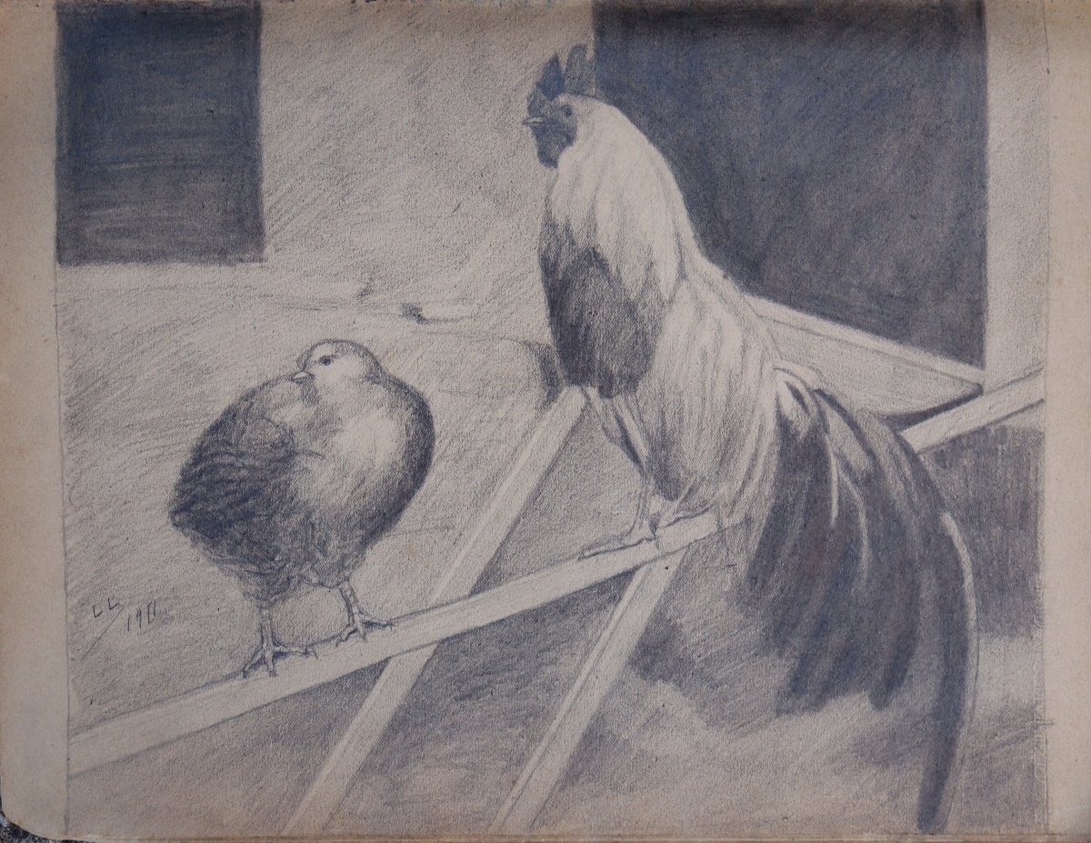 LUCIEN LAVEDAN : « CAHIER DE DESSINS ET AQUARELLES 1911 »-photo-1