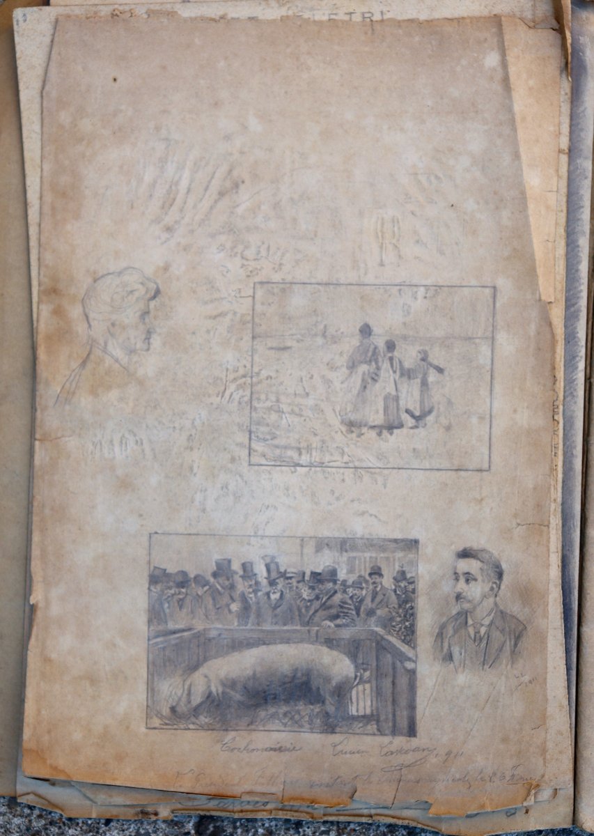LUCIEN LAVEDAN : « CAHIER DE DESSINS ET AQUARELLES 1911 »-photo-5