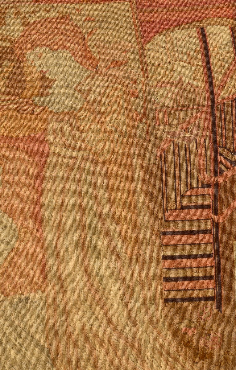 GRANDE TAPISSERIE PRE-RAPHAELITE : "LE RÊVE DE DANTE" -photo-4