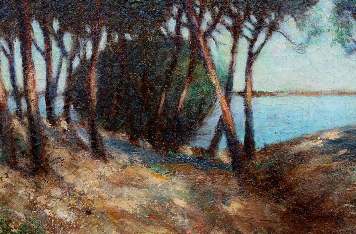 Elie Henri Dumont : "by A Pond In The Landes" -photo-2