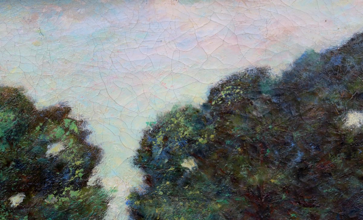 Elie Henri Dumont : "by A Pond In The Landes" -photo-3