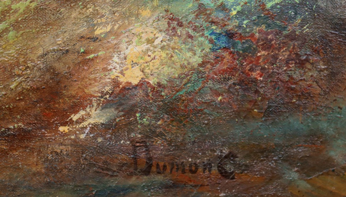 Elie Henri Dumont : "by A Pond In The Landes" -photo-3