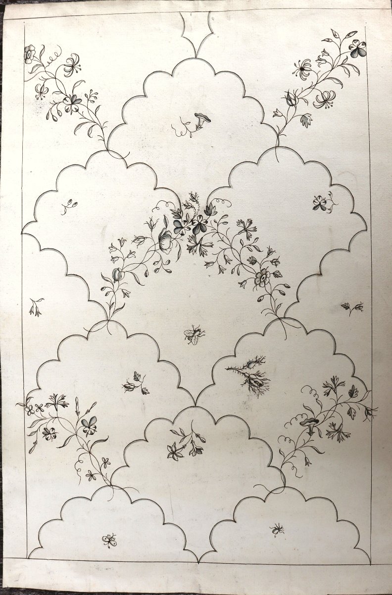 ANGLETERRE VERS 1780 : « PROJET DE TEXTILE I/V »