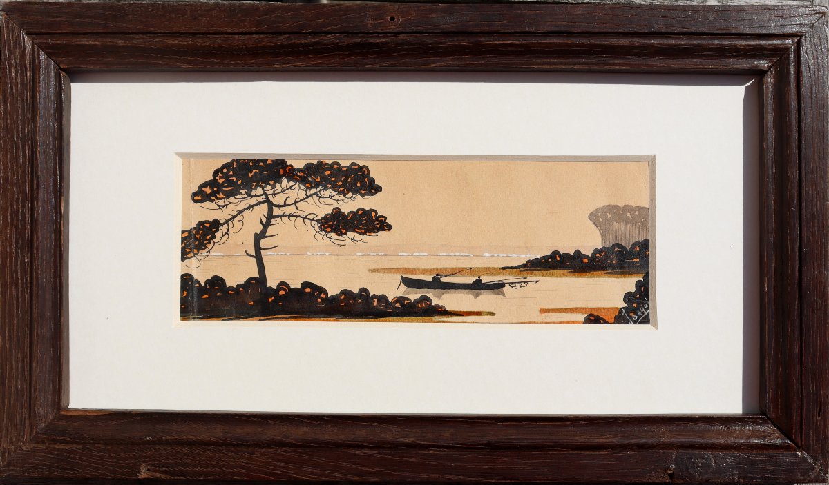Joaquin Couderc (20th) : “fishermen In The Landes”