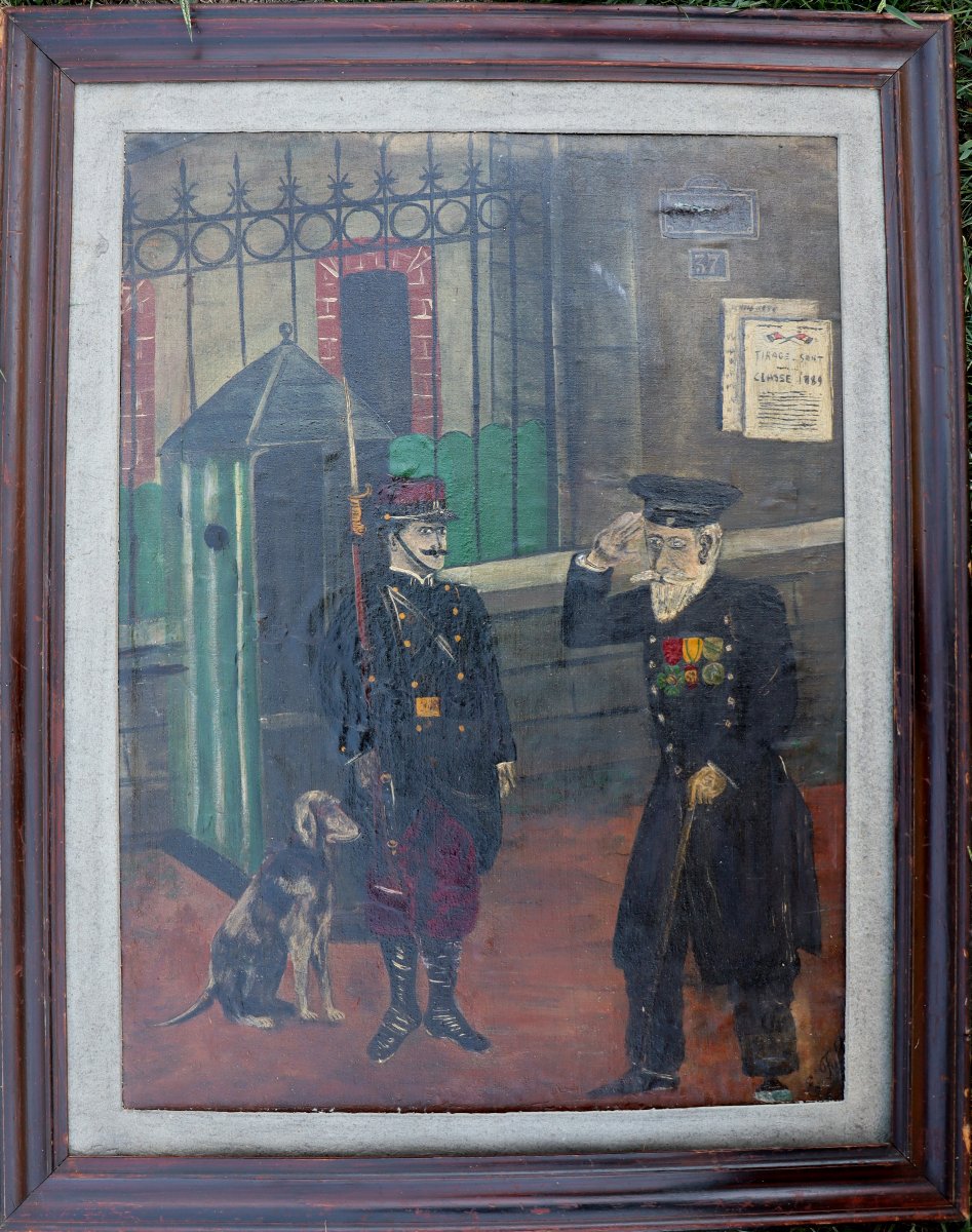 E. Fulche…  (19th Century) : “the Military Salute”-photo-2