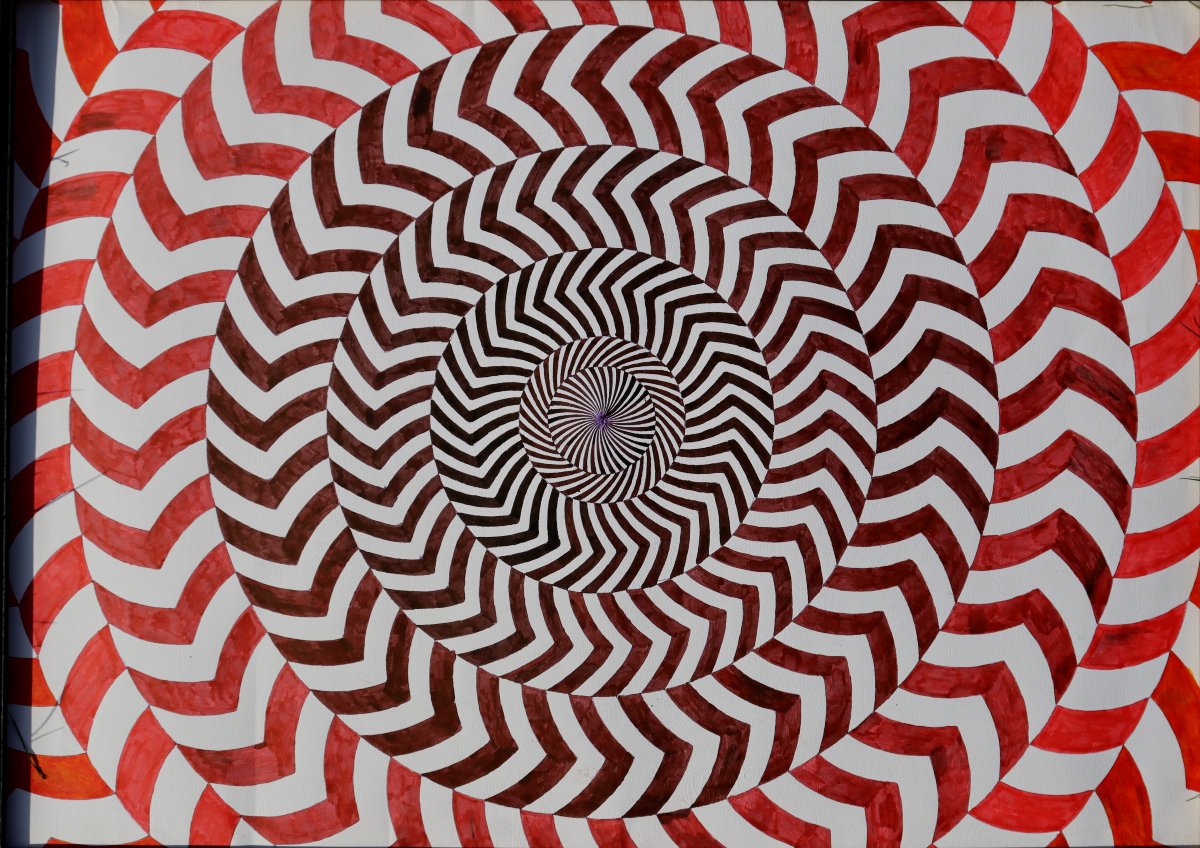 ECOLE ESPAGNOLE OU SUD-AMERICAINE : « OP’ART »-photo-2