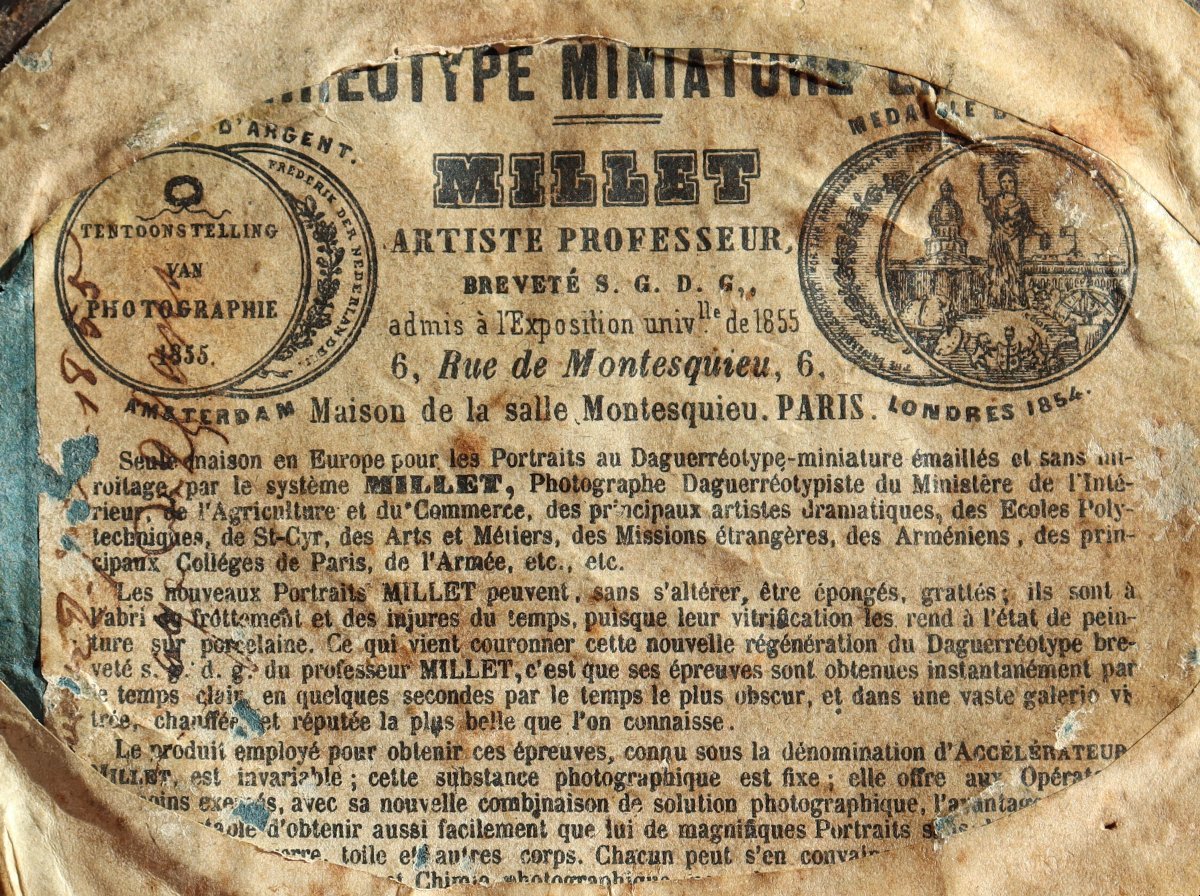 MILLET : « PAIRE DE DAGUERREOTYPES 1855 »-photo-4
