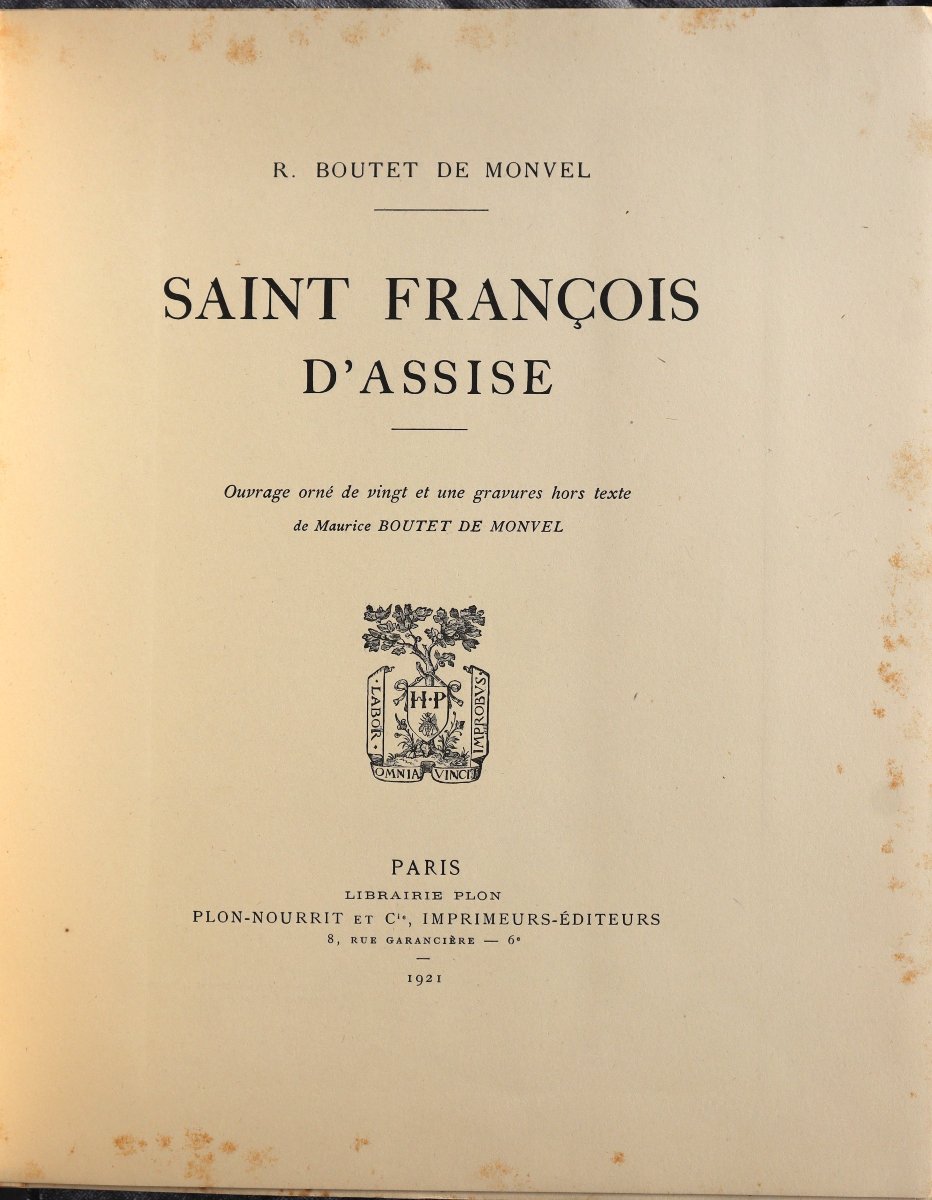 « SAINT FRANCOIS D’ASSISE, ILLUSTRATIONS DE BOUTET DE MONVEL »-photo-4