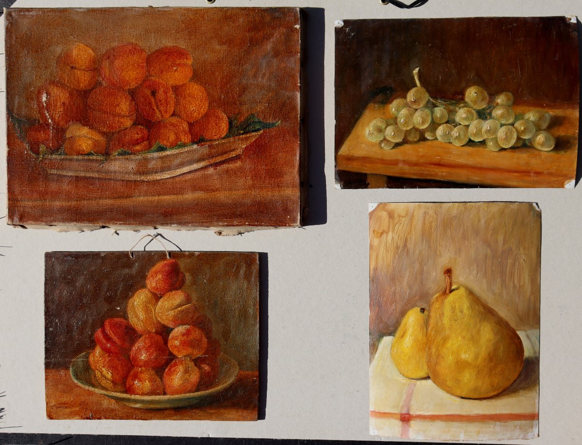 "set Of 4 Still Lifes To Be Restored"