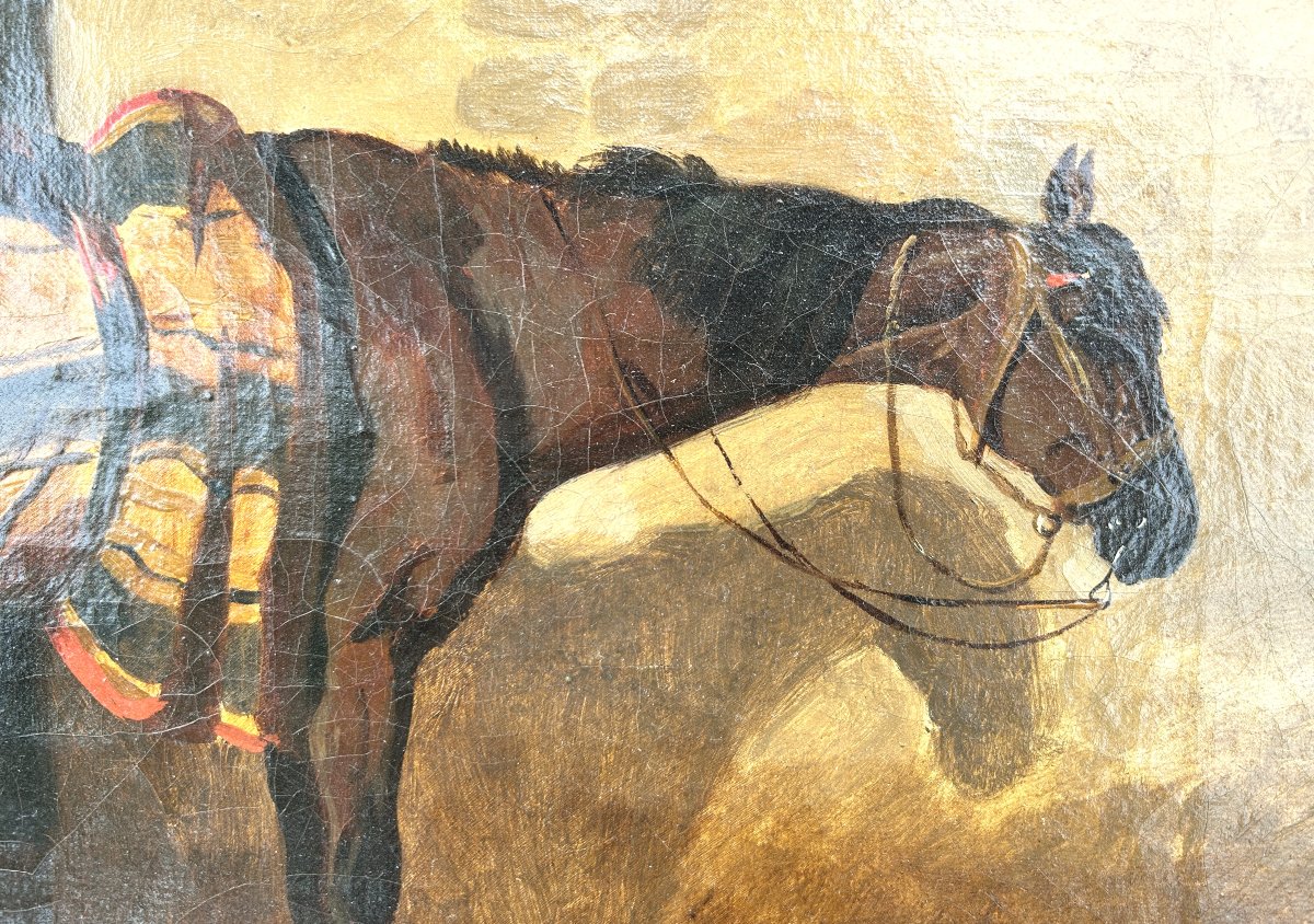A. G. Decamps (attributed To) : "horse And Dogs At Rest"-photo-5