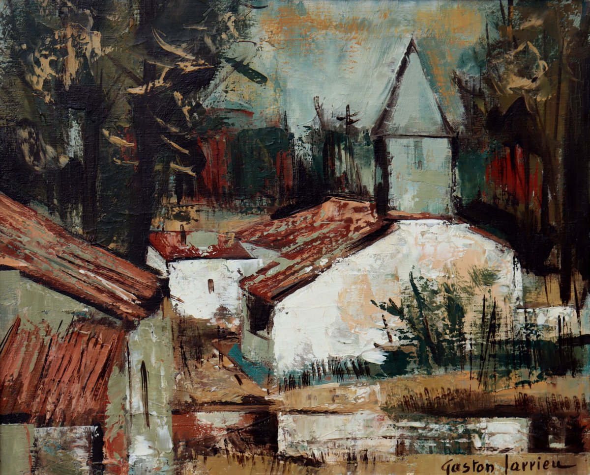 GASTON LARRIEU : "CHAPELLE DE GOURBY A RIVIERE (LANDES)" -photo-2