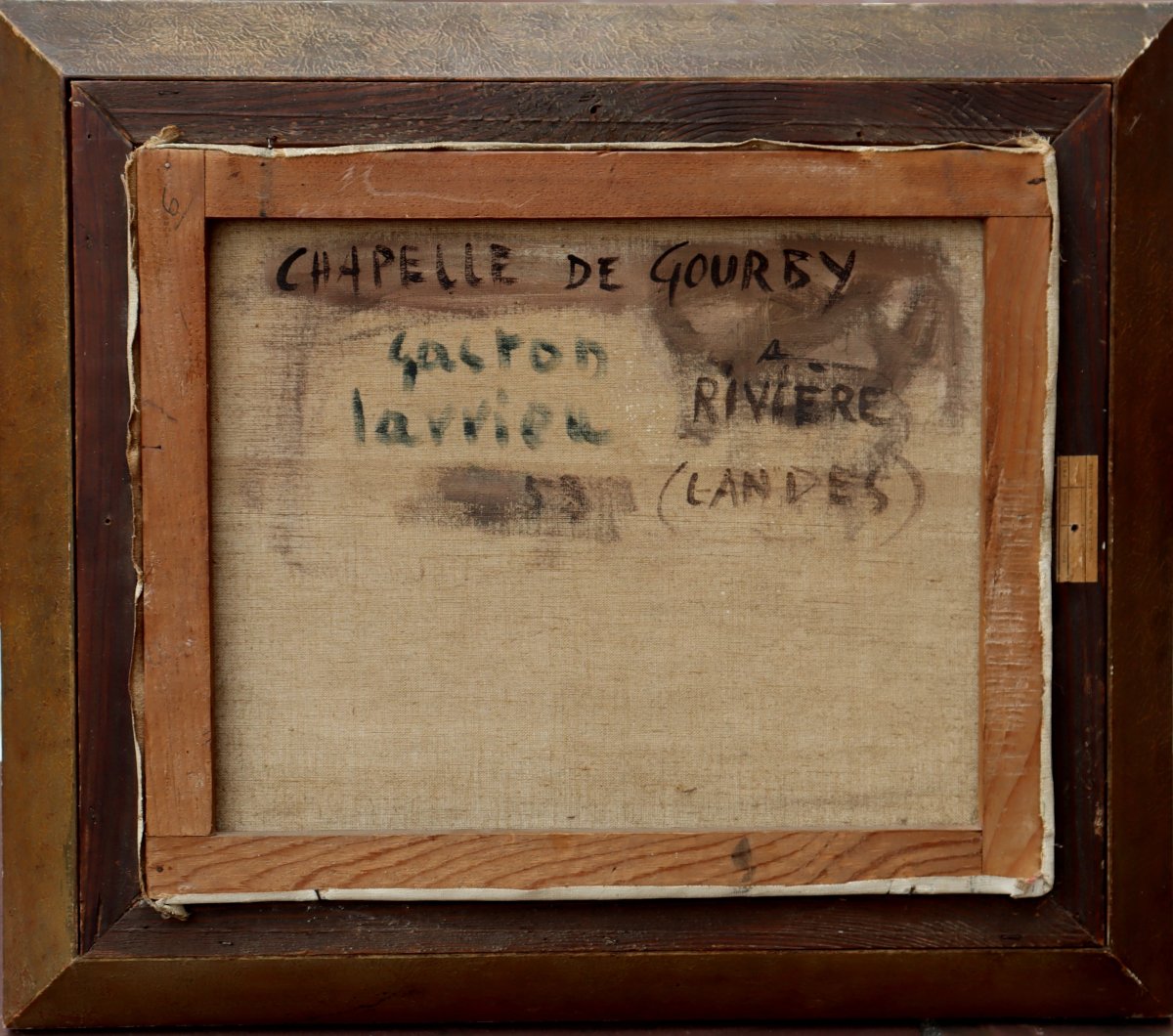 GASTON LARRIEU : "CHAPELLE DE GOURBY A RIVIERE (LANDES)" -photo-1