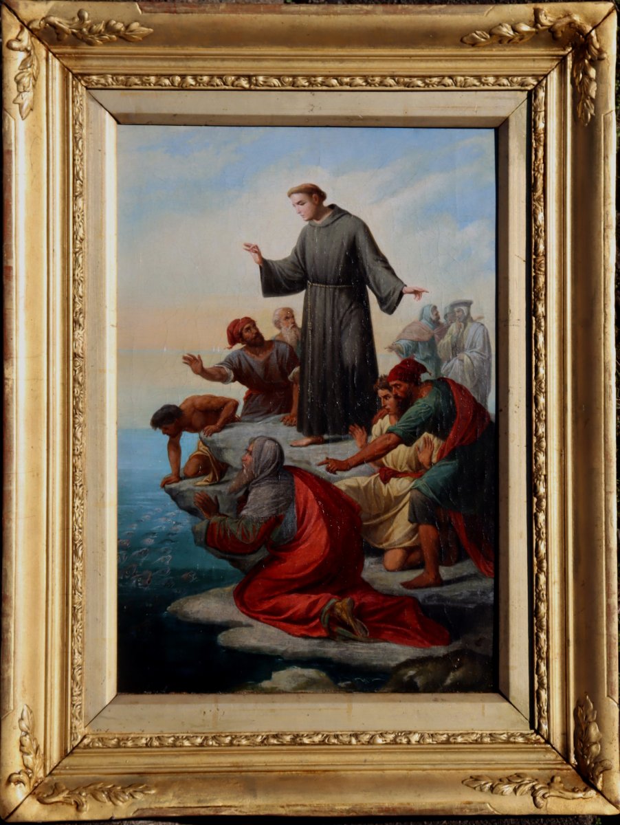 MARCELLO SOZZI OU OVERBECK : "LE PRÊCHE DE SAINT ANTOINE AUX POISSONS" 