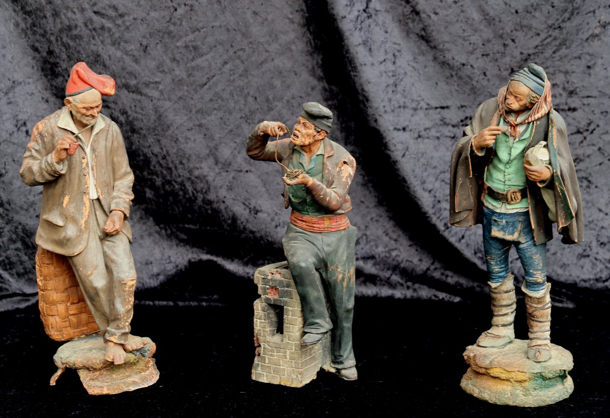 FILIPPO GOZZI (NAPLES FIN XIXe) : « TROIS SANTONS »