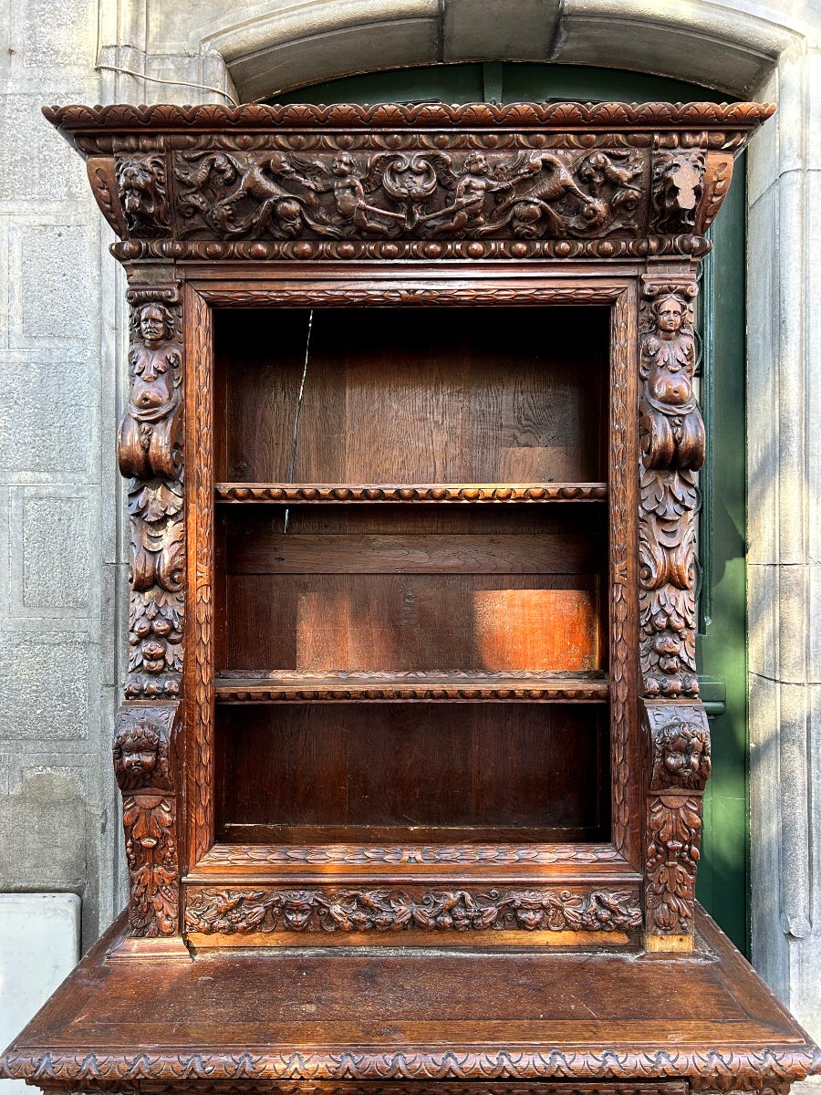 BUFFET/DRESSOIR PARTIELLEMENT RENAISSANCE-photo-3