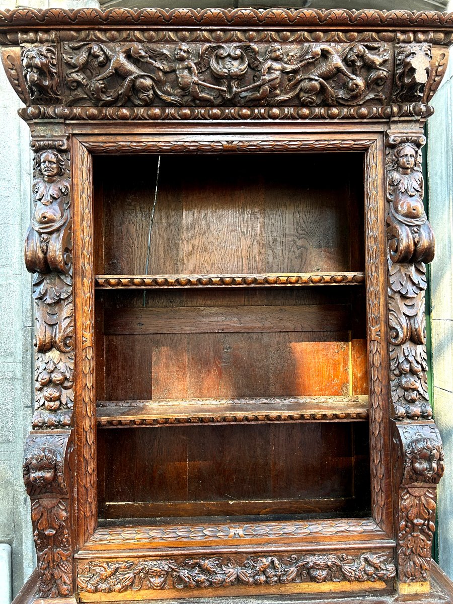 BUFFET/DRESSOIR PARTIELLEMENT RENAISSANCE-photo-3