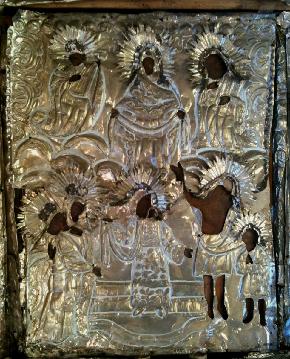 Icon To The Virgin, The Child And The Saints-photo-2
