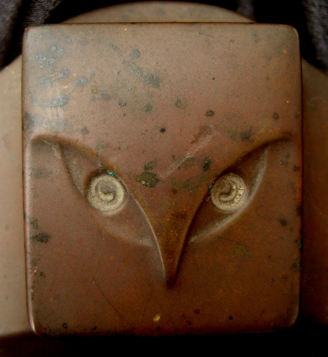 ENCRIER ART-NOUVEAU ALLEMAND : LE HIBOU-photo-2