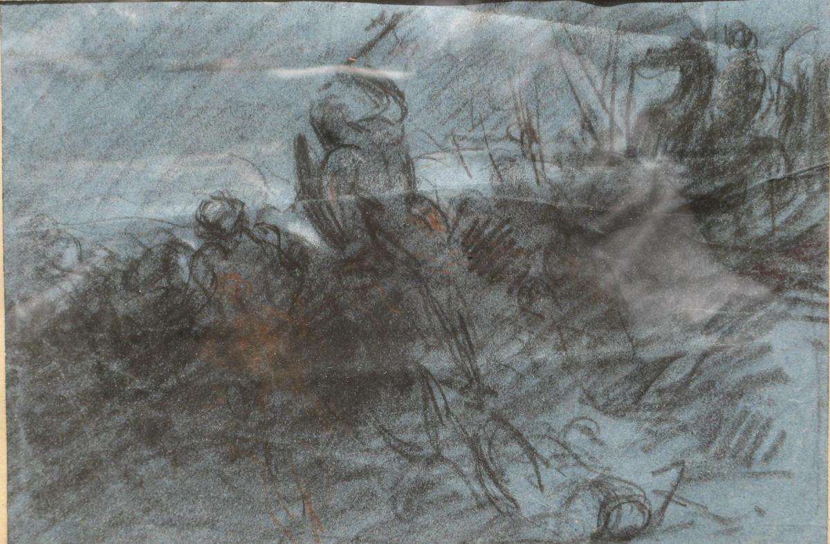 Drawing XIXth : The Battle Of Taillebourg-photo-2