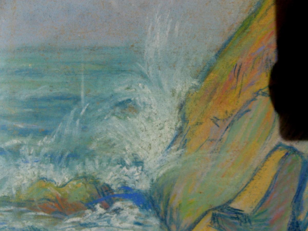 Henry Prite : Pastel "breton Crique"-photo-4