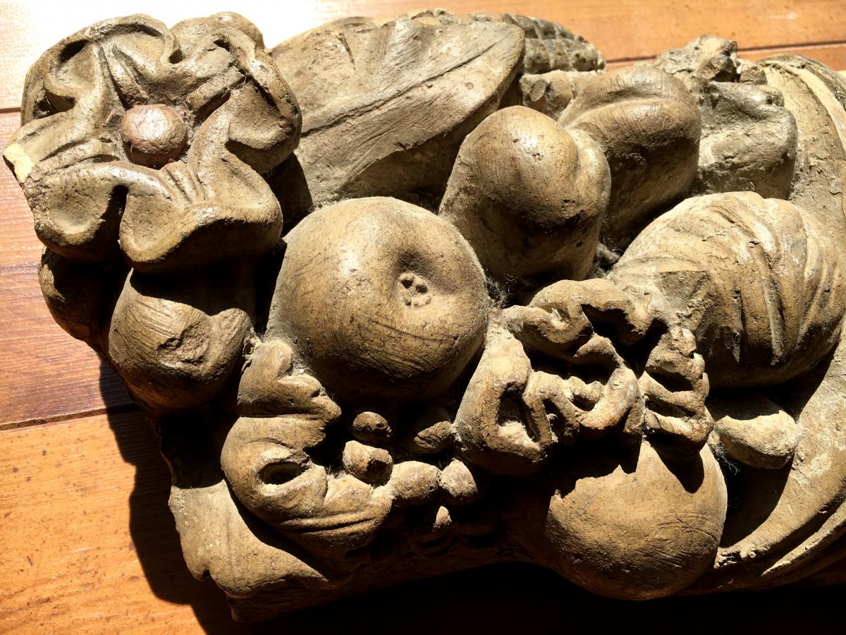 "fragment Of Guirlande In Terracotta"-photo-2