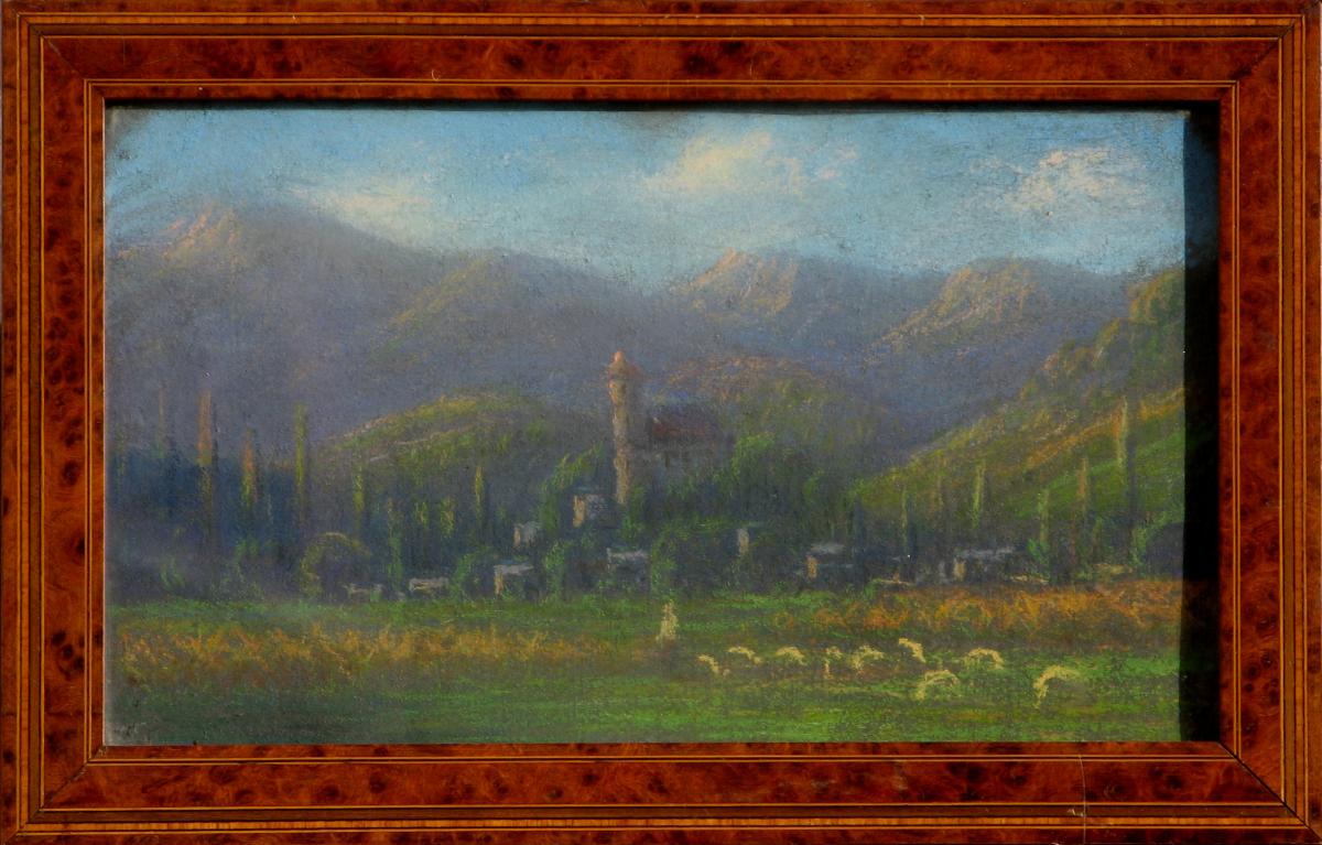 Lucien Gros : "landscape Of The Pyrenees"