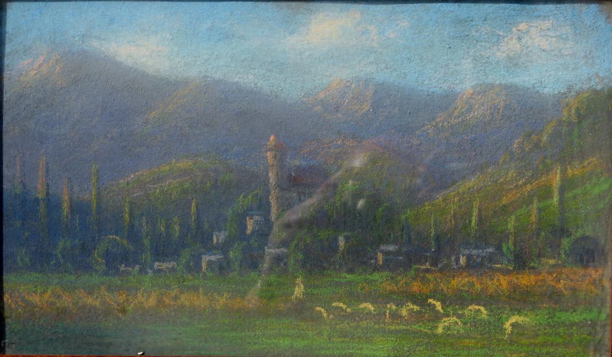 Lucien Gros : "landscape Of The Pyrenees"-photo-4