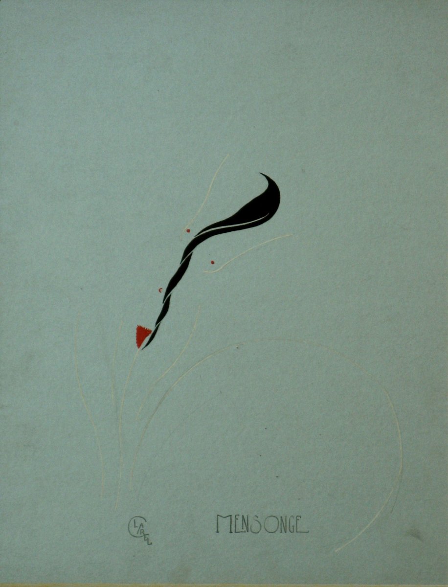 Clarel : Advertising Gouache For Fragrance "lies"-photo-2