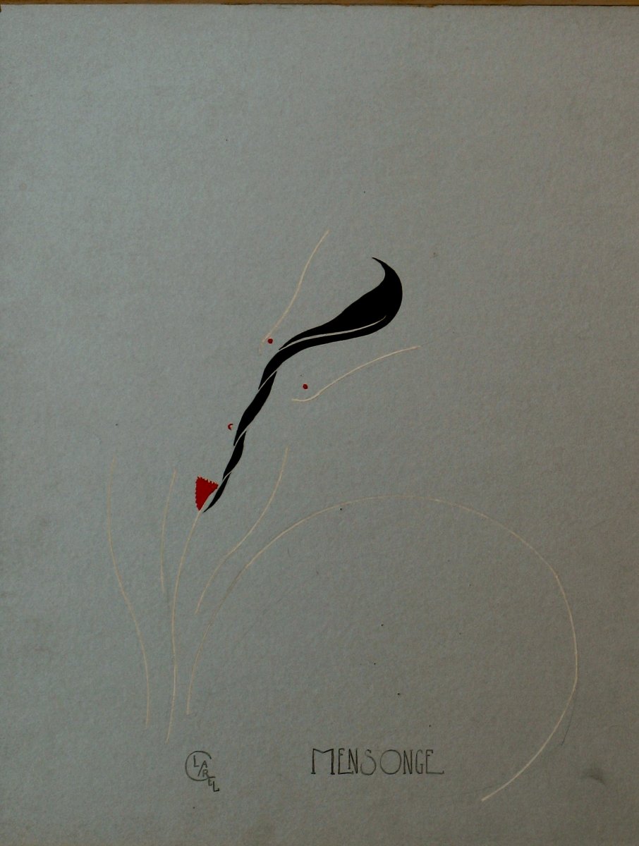 Clarel : Advertising Gouache For Fragrance "lies"