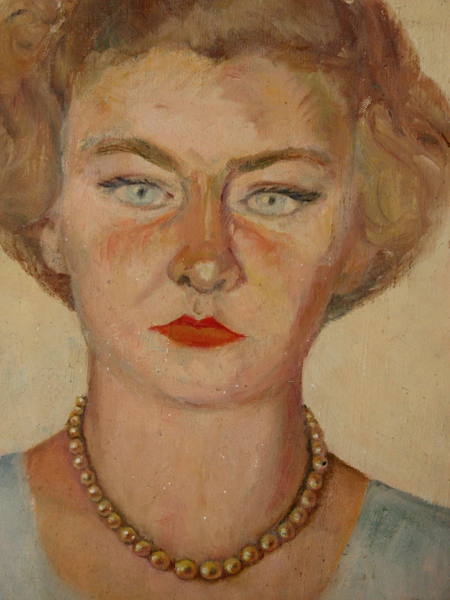 MARTHA CAUBIOS :  « JEUNE FEMME AUX YEUX CLAIR »-photo-3