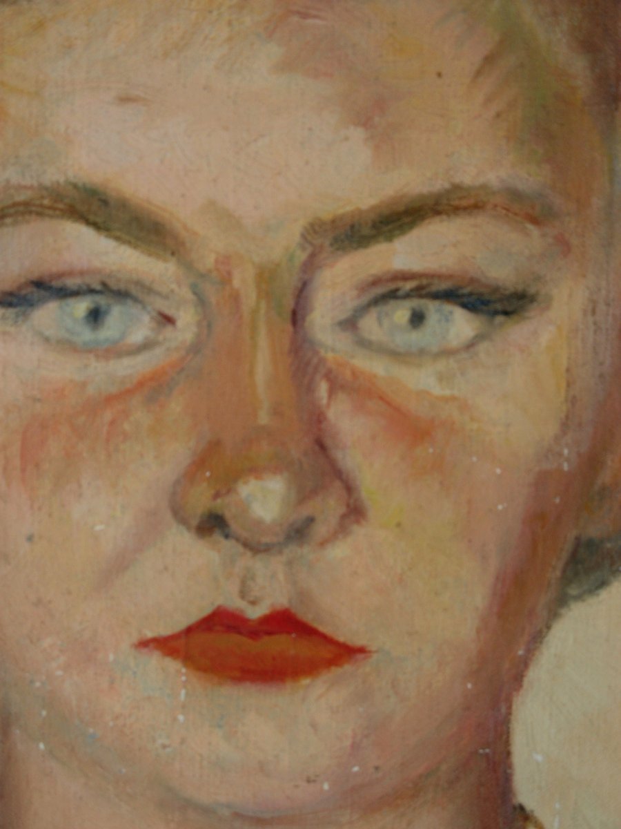 MARTHA CAUBIOS :  « JEUNE FEMME AUX YEUX CLAIR »-photo-4