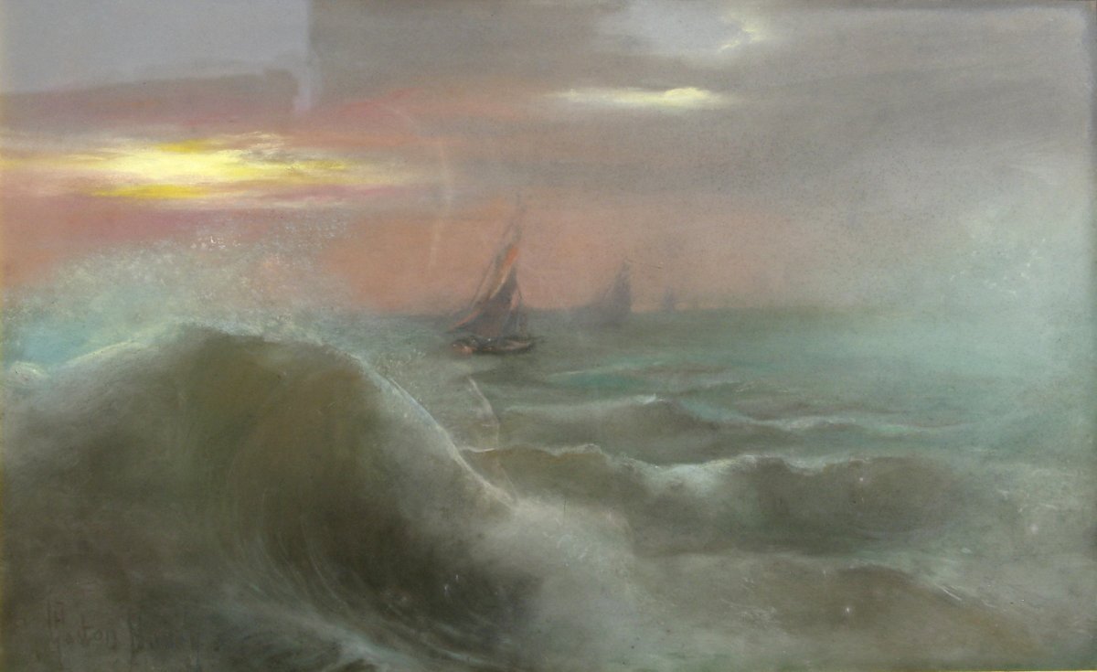Gaston Noury : "the Wave And The Sailboat"
