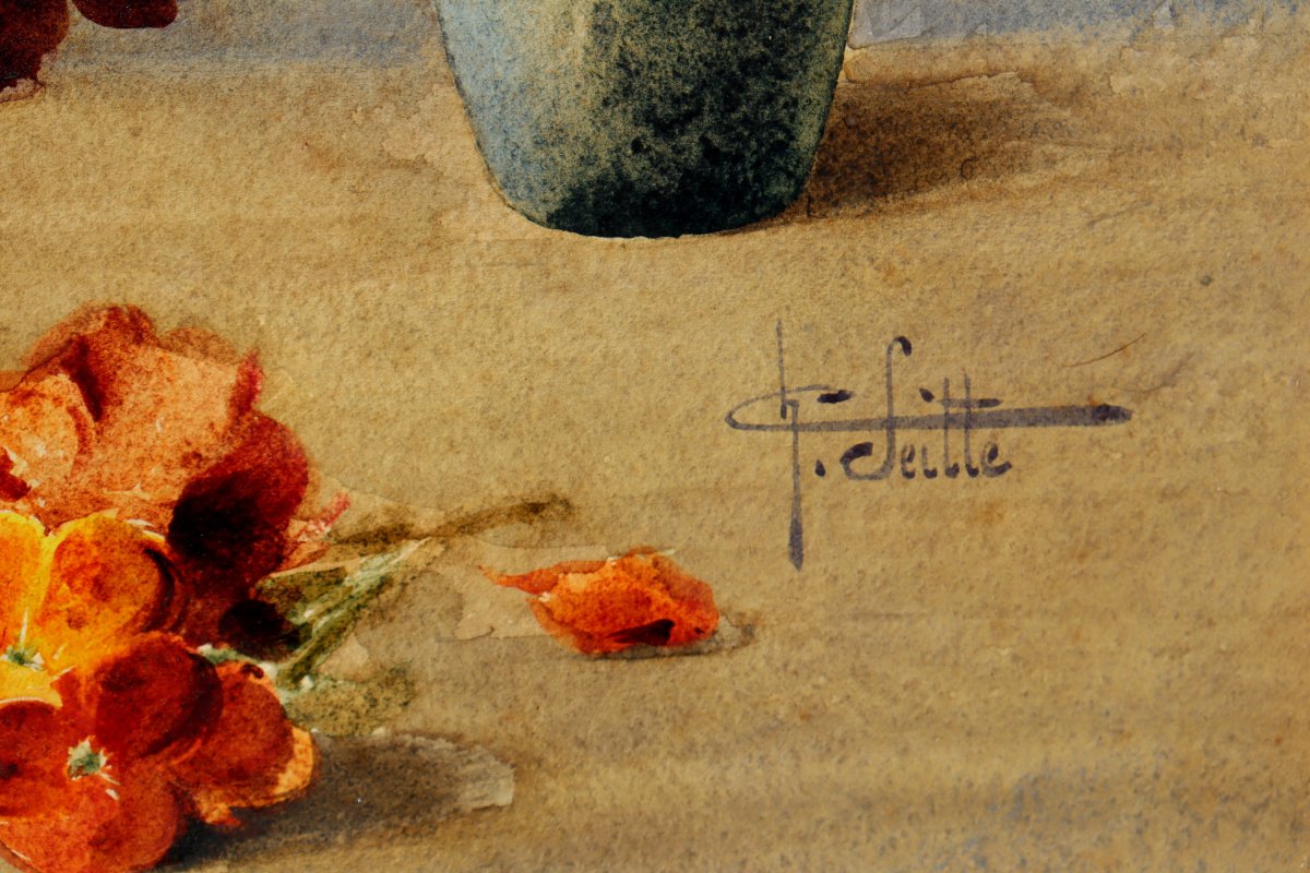 CHARLES SEITTE : "LE BOUQUET DE GIROFLEES"-photo-4