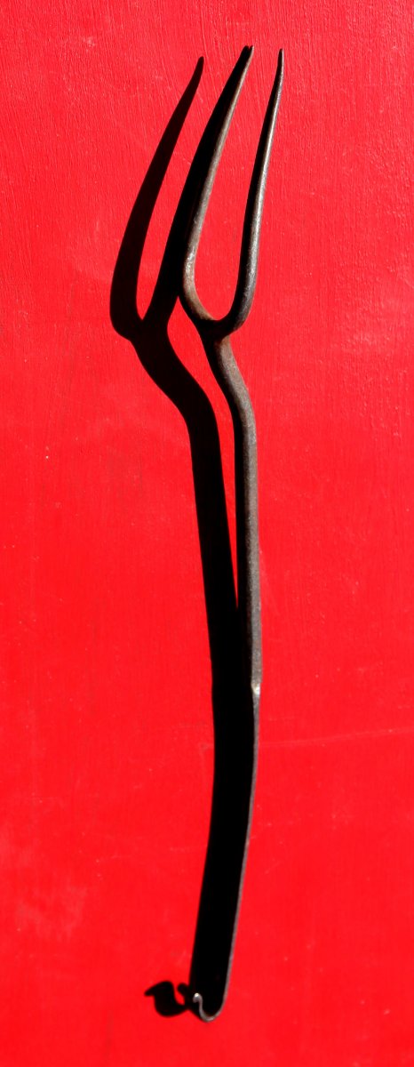 "large Wrought Iron Pot Fork"-photo-2