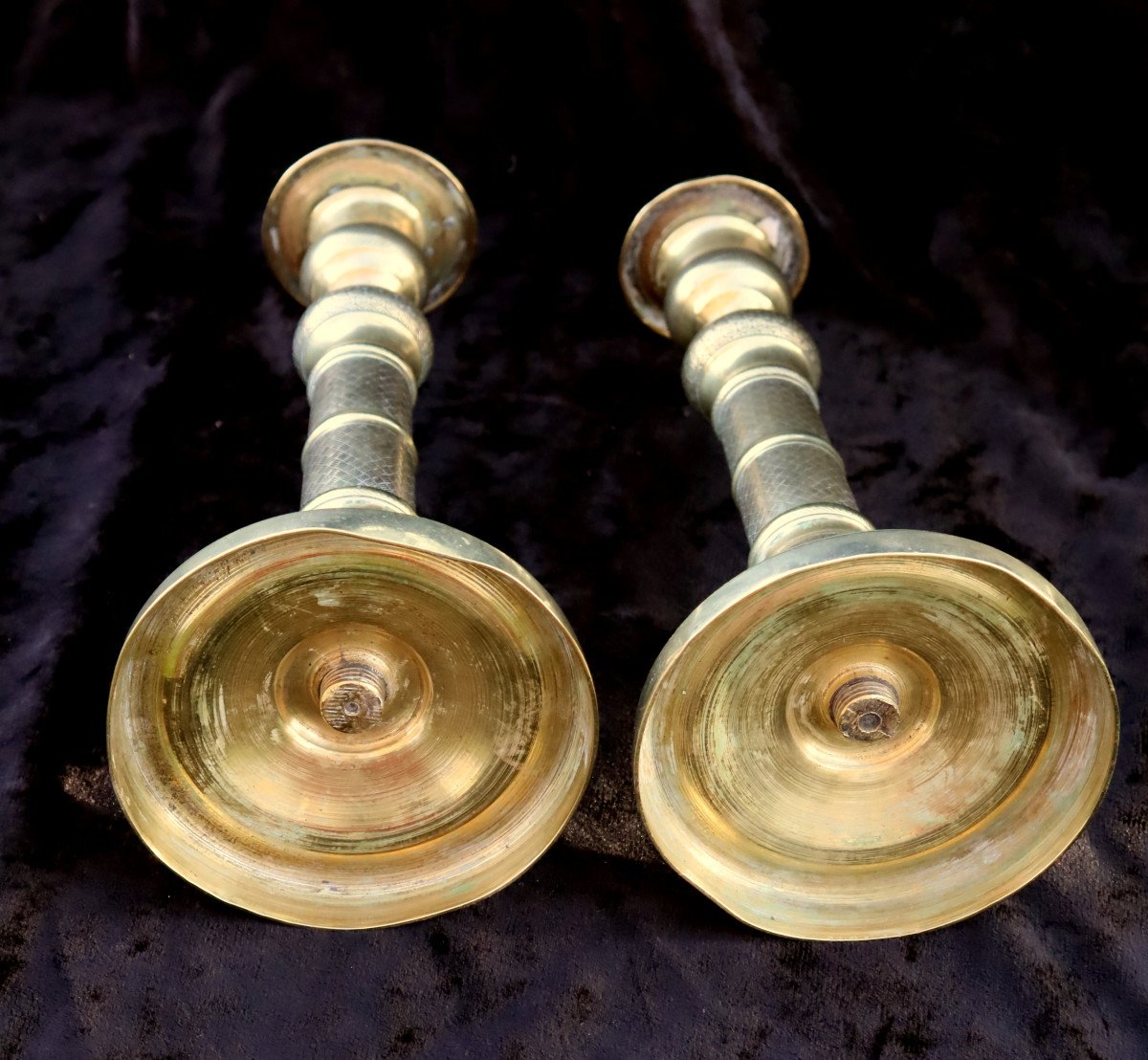 PAIRE DE BOUGEOIRS EPOQUE RESTAURATION-photo-4