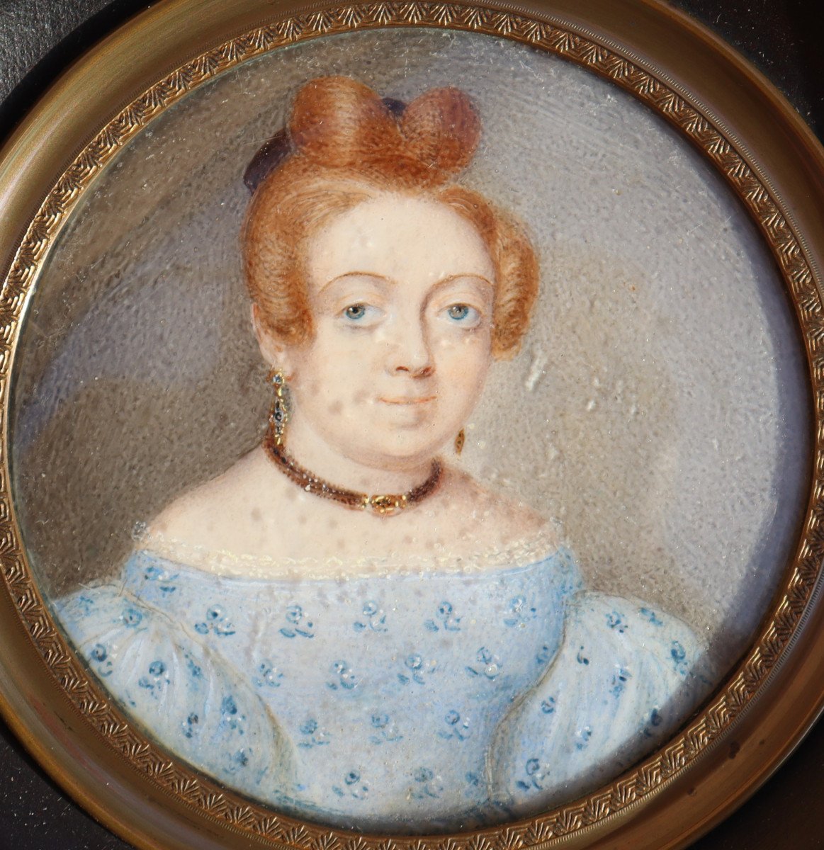 Miniature Louis-philippe : "young Woman With Jewelery"