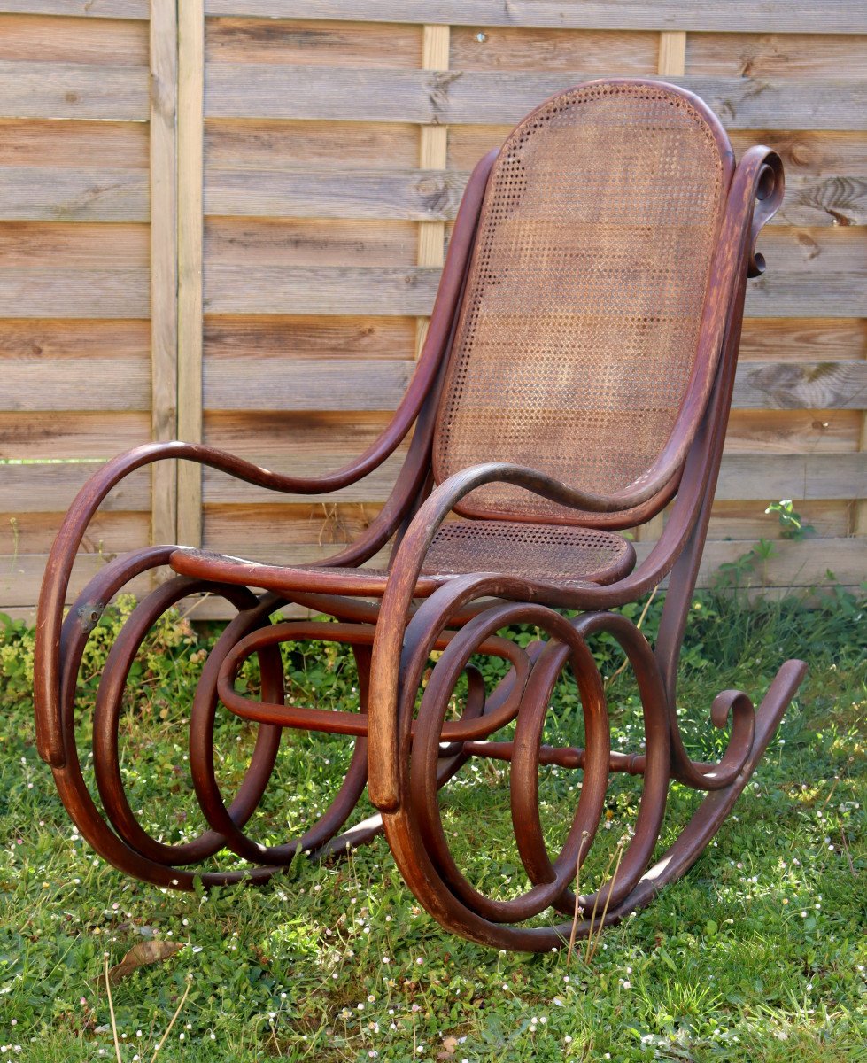 THONET FRERES : "ROCKINGCHAIR/SCHAUKELFAUTEUIL" circa 1900-photo-3