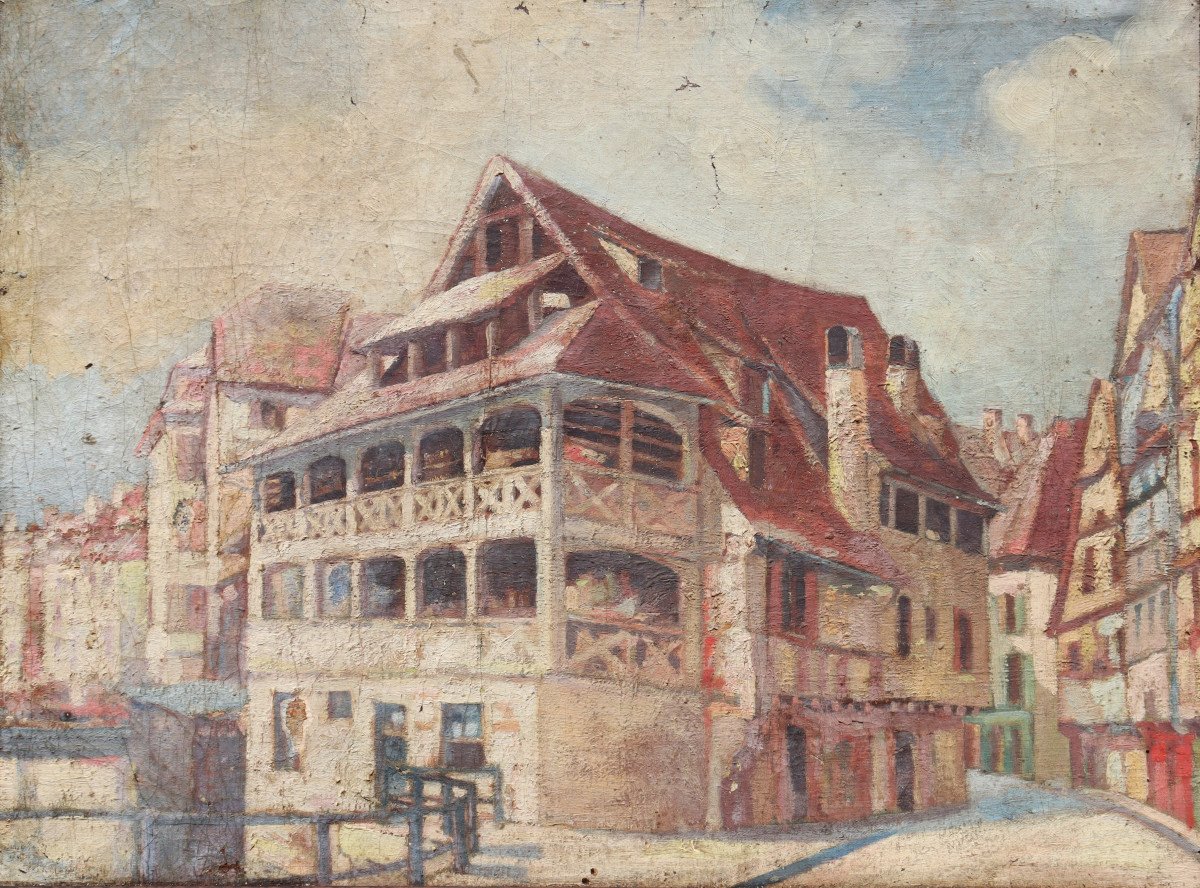 ECOLE FRANCAISE CIRCA 1910 : "MAISON DES TANNEURS A STRASBOURG"-photo-2