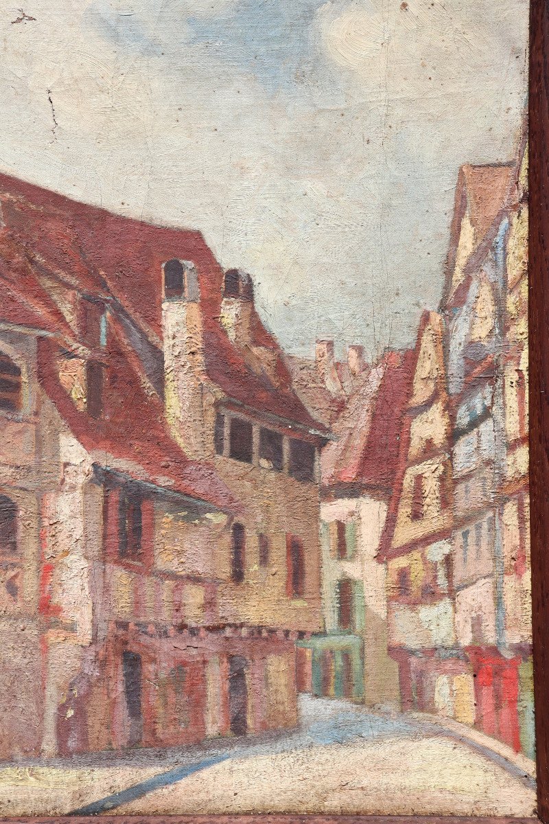 ECOLE FRANCAISE CIRCA 1910 : "MAISON DES TANNEURS A STRASBOURG"-photo-3