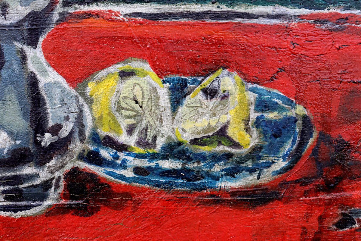 D. Bossert : "still Life With  Lemons 1956"-photo-3