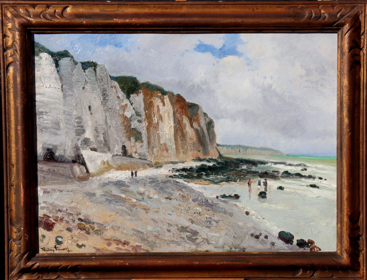 FERNAND ANDREY-PREVOST : "DIEPPE, LES FALAISES ET ROCHES NOIRES"