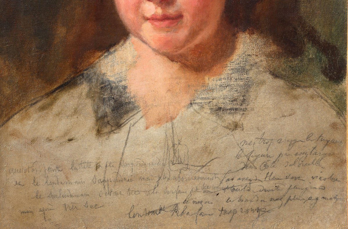 French School Circa 1820 : "corrected Portrait Of A Young Boy"-photo-4