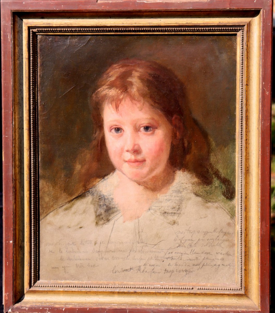 French School Circa 1820 : "corrected Portrait Of A Young Boy"