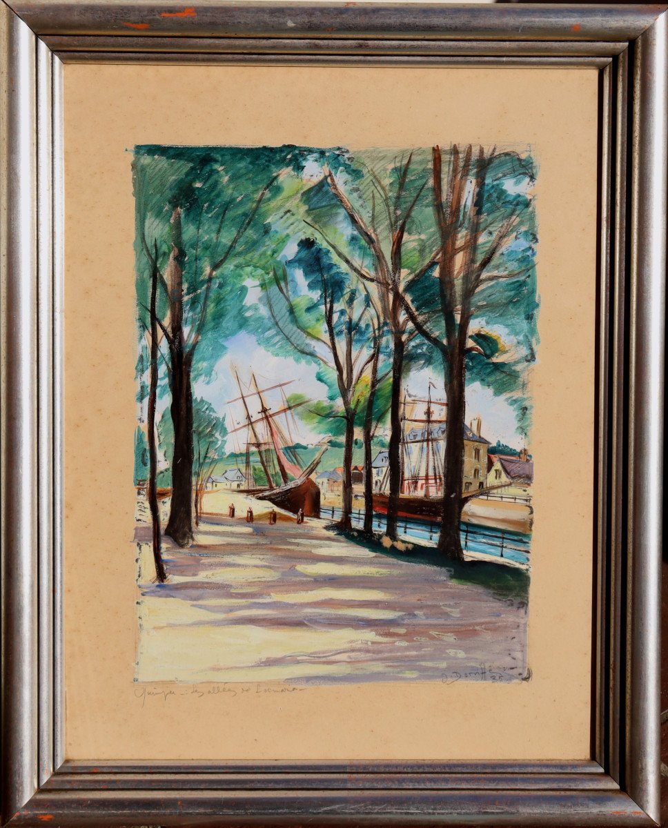 Jean Dorville : "quimper, The Locmaria Alleys 1935"