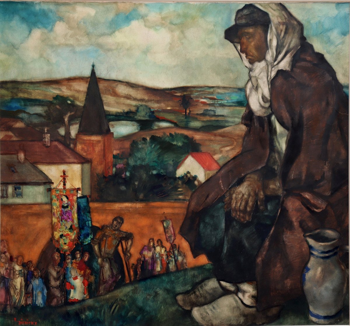 Raymond Dierickx : "contemplation Of The Procession"