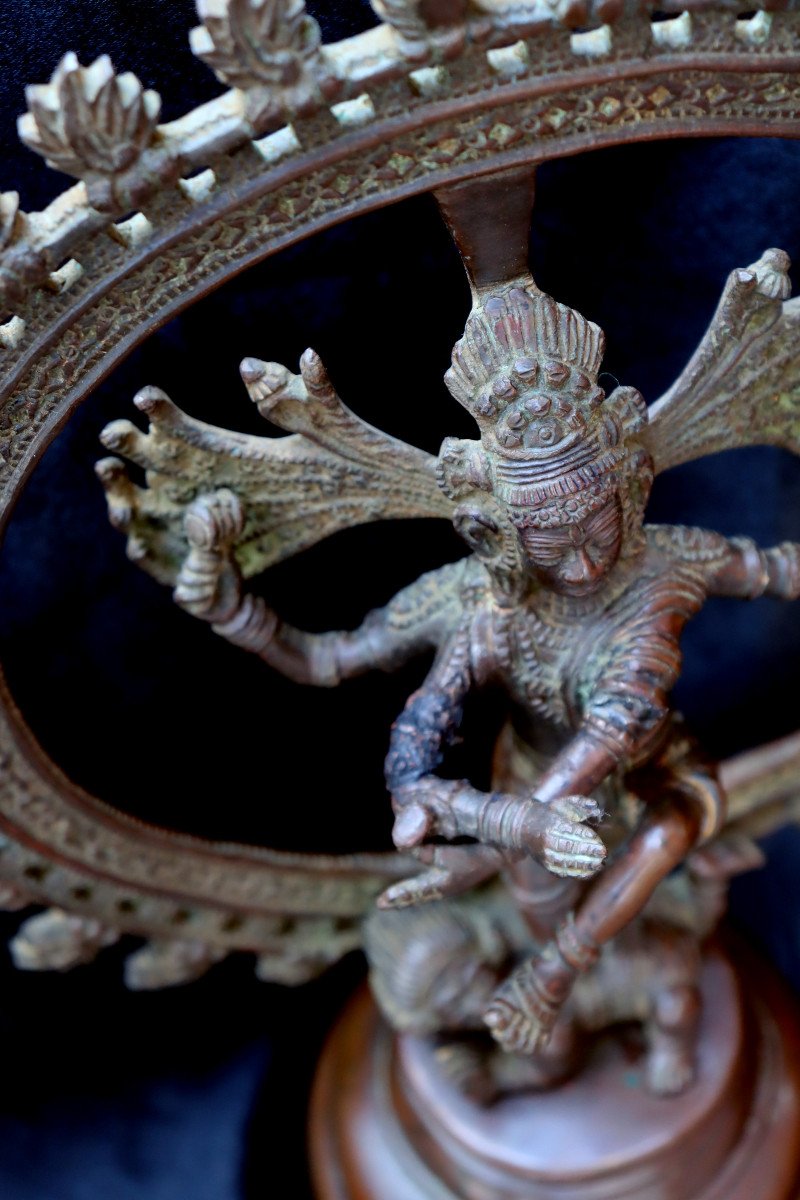 INDE XIXe : BRONZE "SHIVA NATARAJA"-photo-3