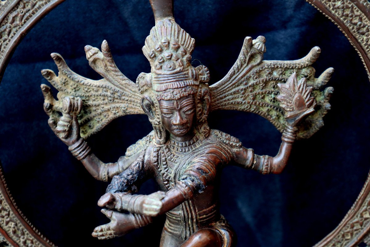 INDE XIXe : BRONZE "SHIVA NATARAJA"-photo-4