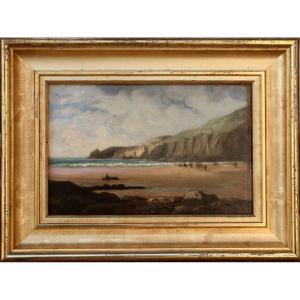 Emmanuel Lansyer : "the Beach On The Cliffs"