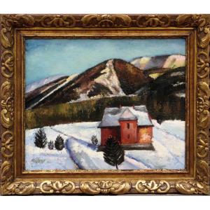Ignacy Hirschfang : "polish Snowy Landscape"