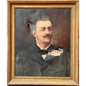 French School Circa 1880: "the Beautiful Mustachiued"